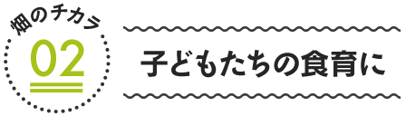 畑のチカラ02　子どもたちの食育に