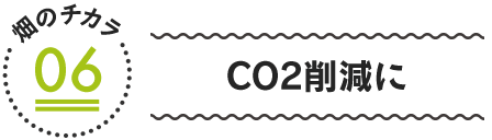 畑のチカラ06　CO2削減に